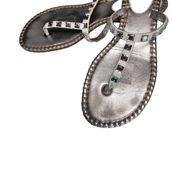 Cole Haan Women's leather silver Embellished Sandals size 9 - Picture 9 of 14